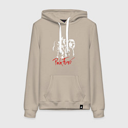 Толстовка-худи хлопковая женская Pink Floyd, цвет: миндальный