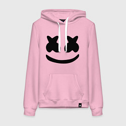 Толстовка-худи хлопковая женская Marshmello, цвет: светло-розовый