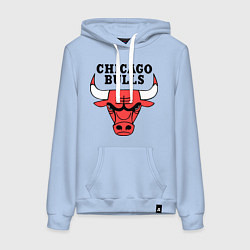 Толстовка-худи хлопковая женская Chicago Bulls, цвет: мягкое небо