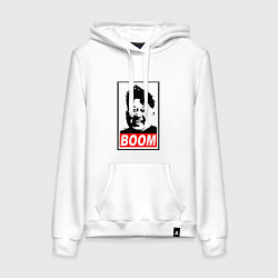 Толстовка-худи хлопковая женская BOOM: Kim Chen Eun, цвет: белый