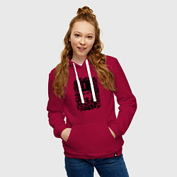 Толстовка-худи хлопковая женская System of a Down, цвет: маджента — фото 2