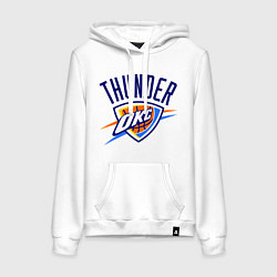 Толстовка-худи хлопковая женская Thunder, цвет: белый