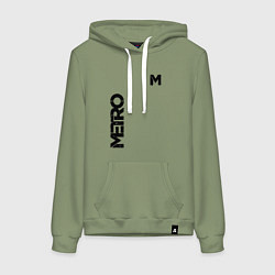 Толстовка-худи хлопковая женская METRO M, цвет: авокадо