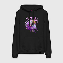 Толстовка-худи хлопковая женская No Game No Life, цвет: черный