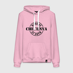 Толстовка-худи хлопковая женская Made in Chechnya, цвет: светло-розовый