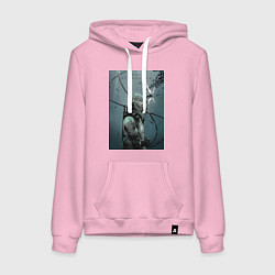 Толстовка-худи хлопковая женская Death Stranding, цвет: светло-розовый