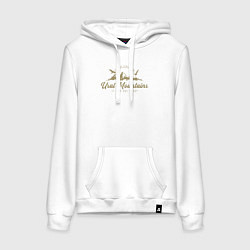 Толстовка-худи хлопковая женская Урал Gold Classic, цвет: белый