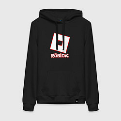 Толстовка-худи хлопковая женская ROBLOX, цвет: черный