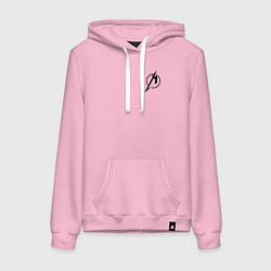 Толстовка-худи хлопковая женская Metallicaспина, цвет: светло-розовый