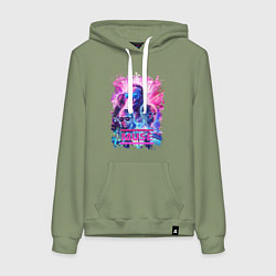 Толстовка-худи хлопковая женская Muse, цвет: авокадо