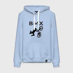 Толстовка-худи хлопковая женская Велоспорт BMX Z, цвет: мягкое небо