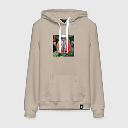 Толстовка-худи хлопковая женская GONE Fludd VOODOO CHILD, цвет: миндальный