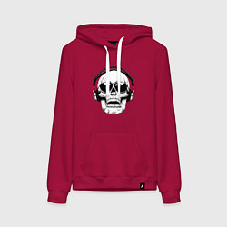 Женская толстовка-худи Skull Music lover