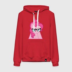 Толстовка-худи хлопковая женская Pinky Pie hipster, цвет: красный