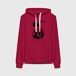 Толстовка-худи хлопковая женская Моя геройская академия, цвет: маджента