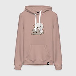 Женская толстовка-худи Милые котики