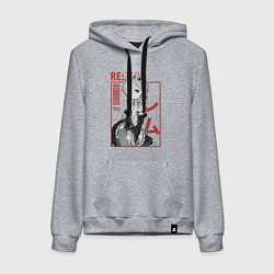 Толстовка-худи хлопковая женская Re:Zero Rem, цвет: меланж