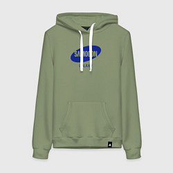 Толстовка-худи хлопковая женская Samogon galaxy, цвет: авокадо