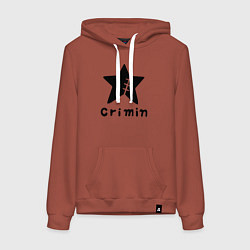 Толстовка-худи хлопковая женская Crimin бренд One Piece, цвет: кирпичный