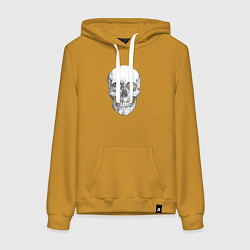 Женская толстовка-худи Реалистичный рисунок Черепа