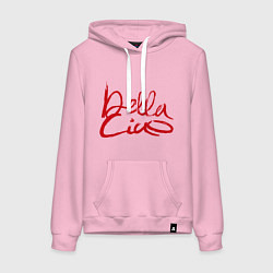 Толстовка-худи хлопковая женская Bella - Ciao, цвет: светло-розовый