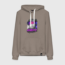 Женская толстовка-худи Everywere My Enemy
