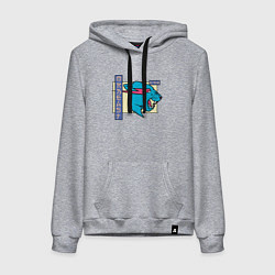 Толстовка-худи хлопковая женская Mr Beast Japan Coton, цвет: меланж