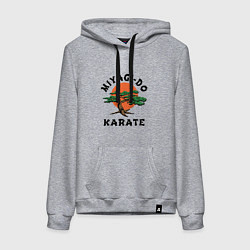 Толстовка-худи хлопковая женская Мияги до, цвет: меланж