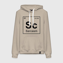 Женская толстовка-худи САРКАЗМ - SARCASM, Sc Таблица Менделеева