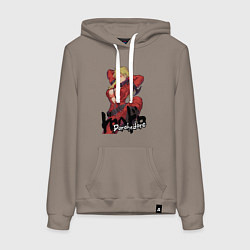 Толстовка-худи хлопковая женская Nikаido, цвет: утренний латте