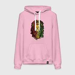 Толстовка-худи хлопковая женская Jam lioN, цвет: светло-розовый