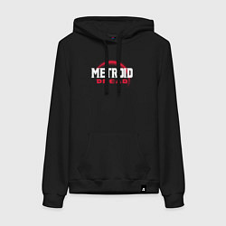 Толстовка-худи хлопковая женская Metroid Dread - Red Planet, цвет: черный