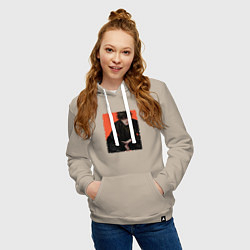 Толстовка-худи хлопковая женская Мегуми, цвет: миндальный — фото 2