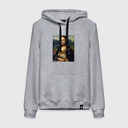 Женская толстовка-худи Shiba Inu Mona Lisa