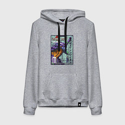 Женская толстовка-худи Евангелион eva 01 робот