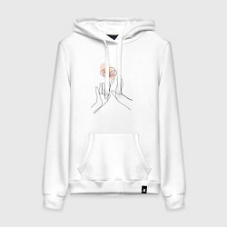 Женская толстовка-худи Цветок в руках