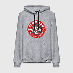 Толстовка-худи хлопковая женская Denmark 2022, цвет: меланж