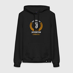 Женская толстовка-худи Лого Juventus и надпись Legendary Football Club