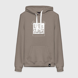 Толстовка-худи хлопковая женская Life Is Strange - games, цвет: утренний латте