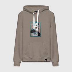 Толстовка-худи хлопковая женская Hatsune Miku Drain, цвет: утренний латте