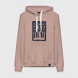 Женская толстовка-худи Piano Jazz