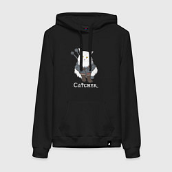 Толстовка-худи хлопковая женская Котьмак, цвет: черный