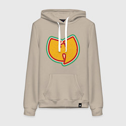 Толстовка-худи хлопковая женская Wu-Tang Colors, цвет: миндальный