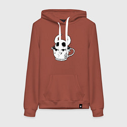 Женская толстовка-худи Hollow Knight рыцарь в чашке