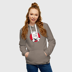 Толстовка-худи хлопковая женская Доктор Ливси - KFC Edition, цвет: утренний латте — фото 2