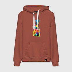 Женская толстовка-худи Кролик в стиле поп-арт