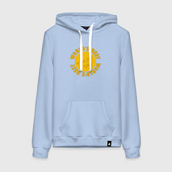 Толстовка-худи хлопковая женская Лучшее в мире такси, цвет: мягкое небо