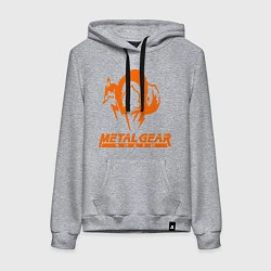 Толстовка-худи хлопковая женская Metal Gear Solid Fox, цвет: меланж