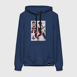 Толстовка-худи хлопковая женская Нана аниме, цвет: тёмно-синий
