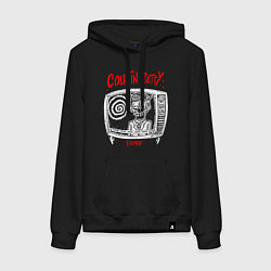 Толстовка-худи хлопковая женская Cousin betty, цвет: черный